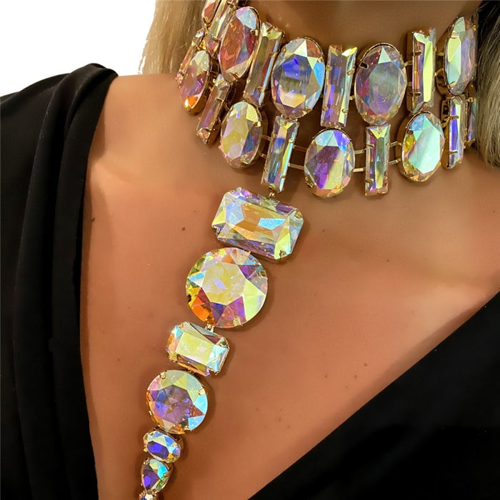Rhinestone Shiny Collar Necklace