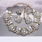 Indian Rhinestone Necklace Jewelry Set