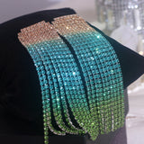 Sparkling Colorful Crystal Rhinestone Tassel Earring
