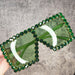 Oversized Rhinestone Crystal Sunglasses