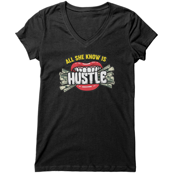 She's Hustle V-neck Shirt