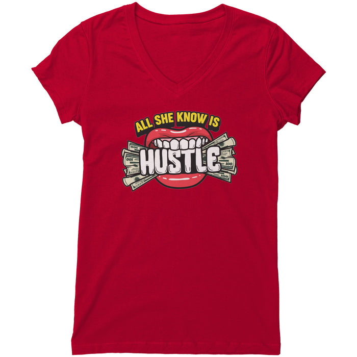 She's Hustle V-neck Shirt