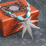 leaves pendant Silver Carved Necklaces