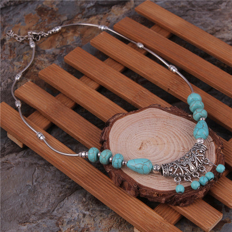 Beads Silver Carved Necklaces