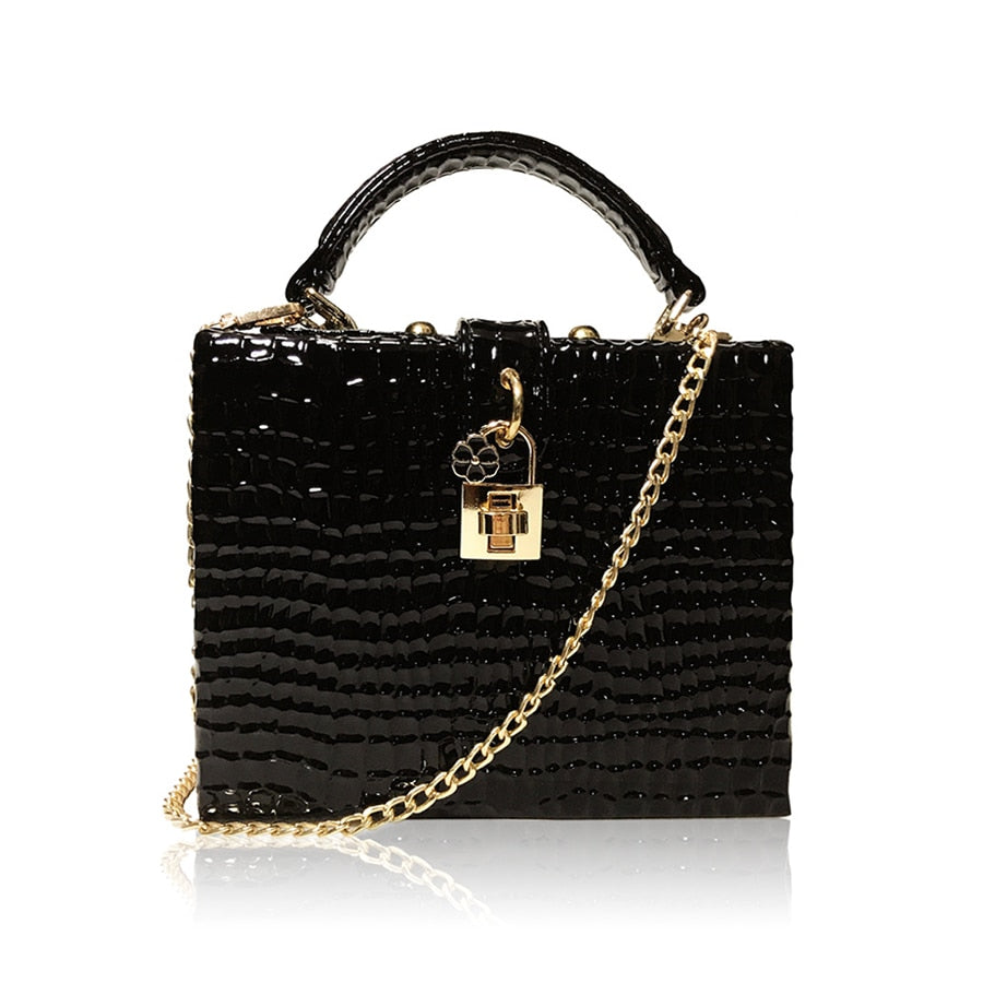 Black Snake Print PU Evening Clutch Bag