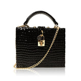 Black Snake Print PU Evening Clutch Bag