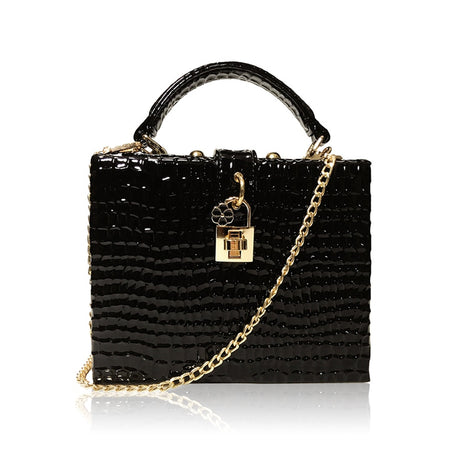 Black Snake Print PU Evening Clutch Bag