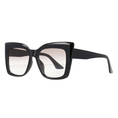 Black Square Oversized Cat Eye Sunglasses