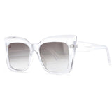 White Square Oversized Cat Eye Sunglasses