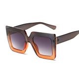 Brown Square Oversized Sunglasses