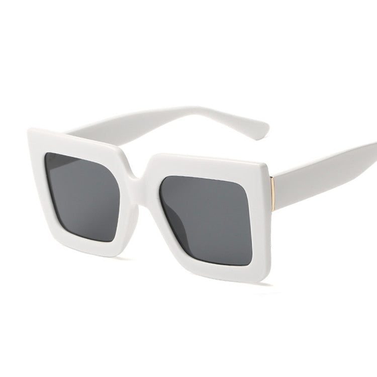 White Square Oversized Sunglasses