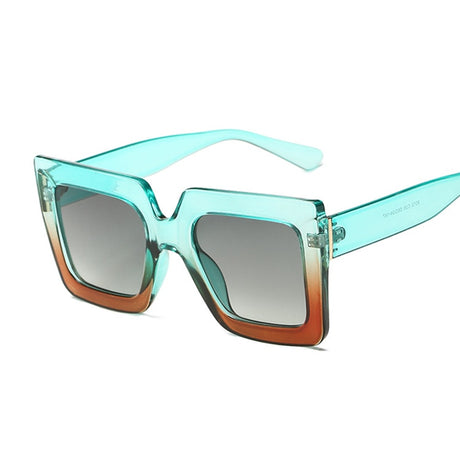Blue Square Oversized Sunglasses