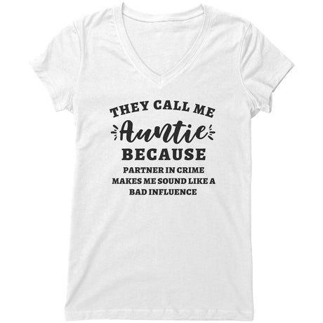 "They Call Me Auntie" V-neck Shirt