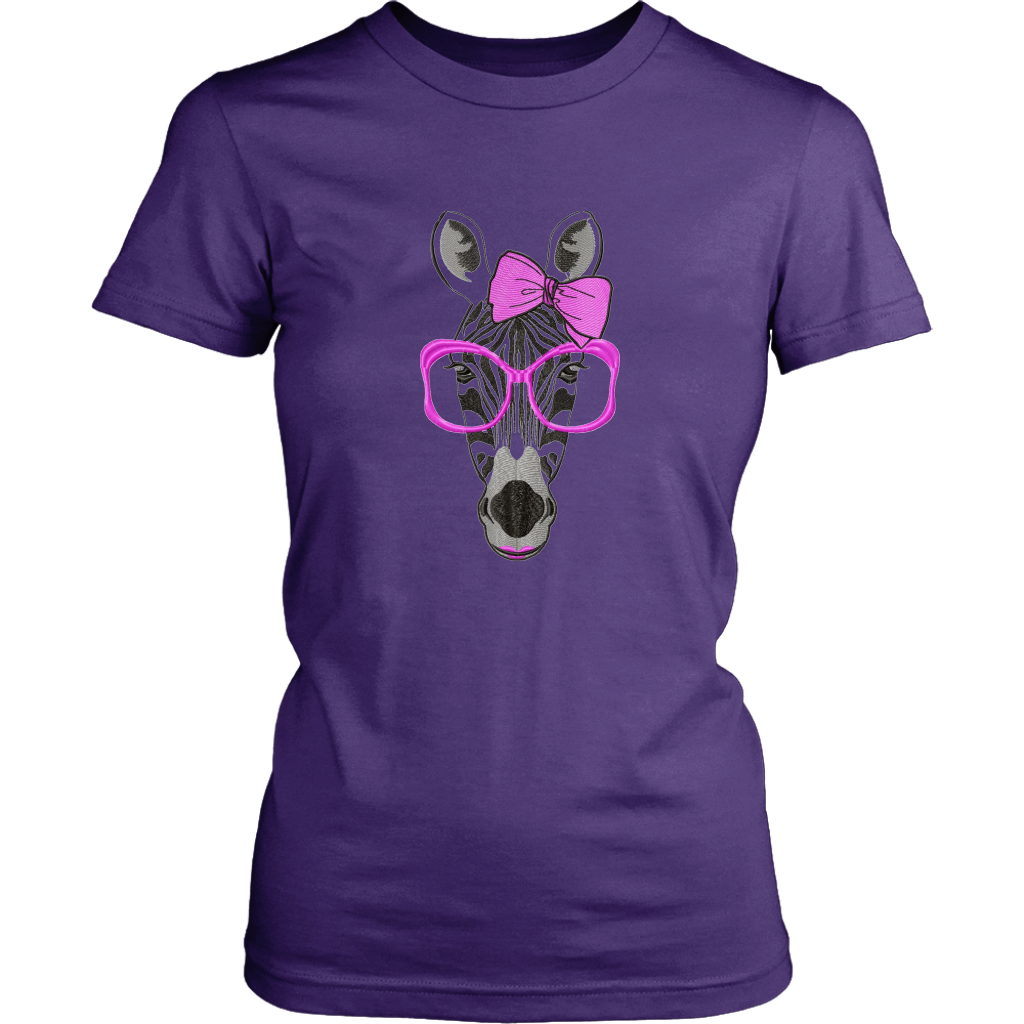 Zebra Women's Unisex T-Shirt - Purple | Shop Sassy Chick