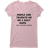 "Tolerate Me" V-neck Shirt