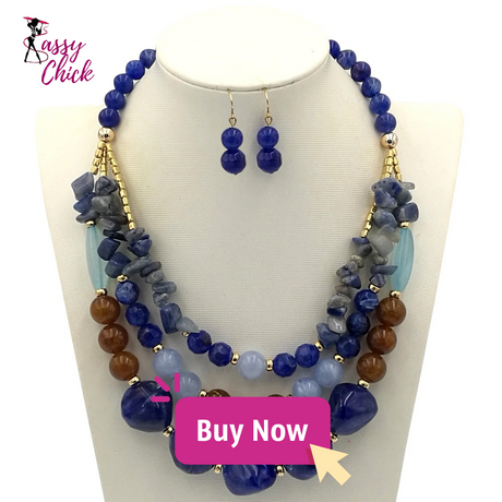 Boho Stone Beads Necklace Set