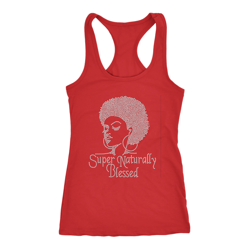 Super Naturally Blessed Racerback Tank Top - Red | Shop Sassy Chick