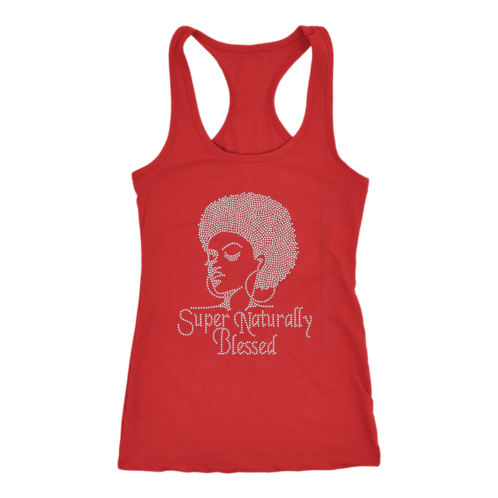 Super Naturally Blessed Racerback Tank Top - Red | Shop Sassy Chick