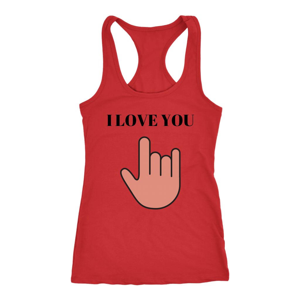 I Love You Racerback Tank Top - Red | Shop Sassy Chick