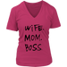 Wife Mom Boss V-Neck - Shop Sassy Chick 