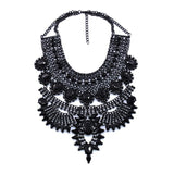 Black Vintage Maxi Large Collar Necklace