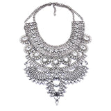 Silver Vintage Maxi Large Collar Necklace