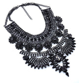 Black Vintage Maxi Large Collar Necklace
