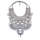 Silver Vintage Maxi Large Collar Necklace