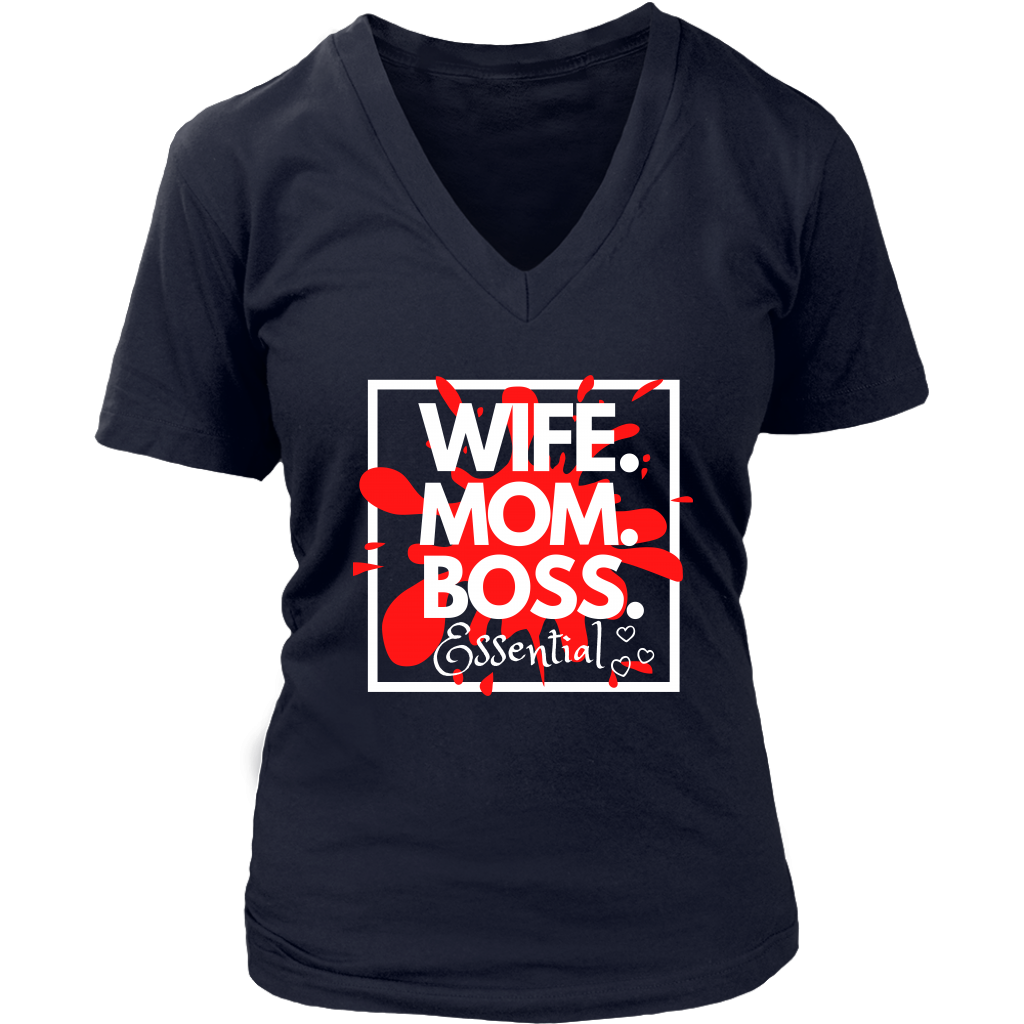 Wife. Mom. Boss V-neck - Shop Sassy Chick 