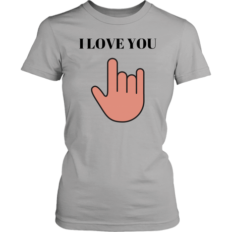 I Love You Women's Unisex T-Shirt - Grey | Shop Sassy Chick