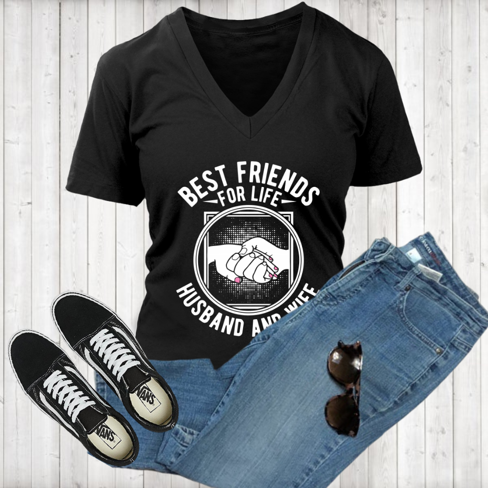 Best Friends For Life V-Neck - Shop Sassy Chick 
