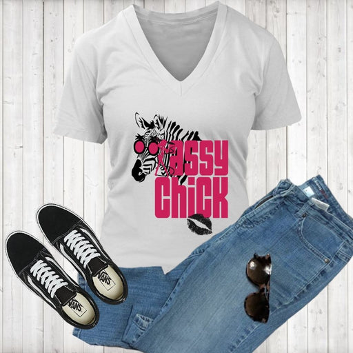 Sassy Zebra V-Neck - Shop Sassy Chick 