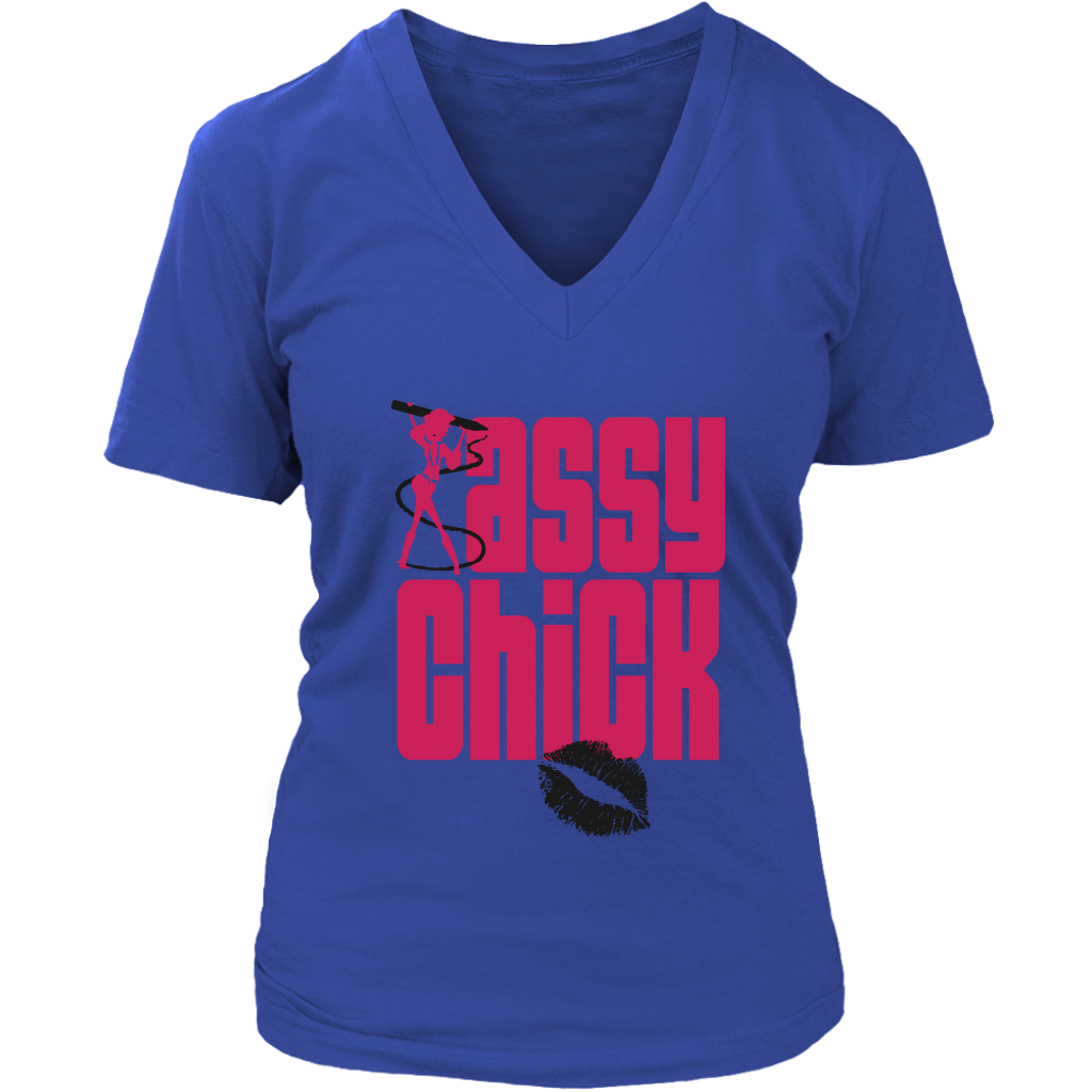 Sassy Chick Women's V-Neck - Blue | Shop Sassy Chick