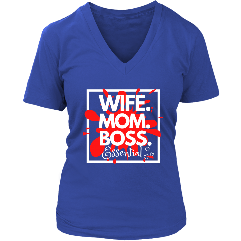 Wife. Mom. Boss V-neck - Shop Sassy Chick 