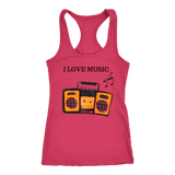 I Love House Music Racerback Tank Top - Pink | Shop Sassy Chick