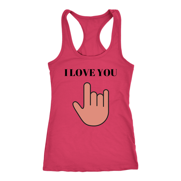 I Love You Racerback Tank Top - Red | Shop Sassy Chick