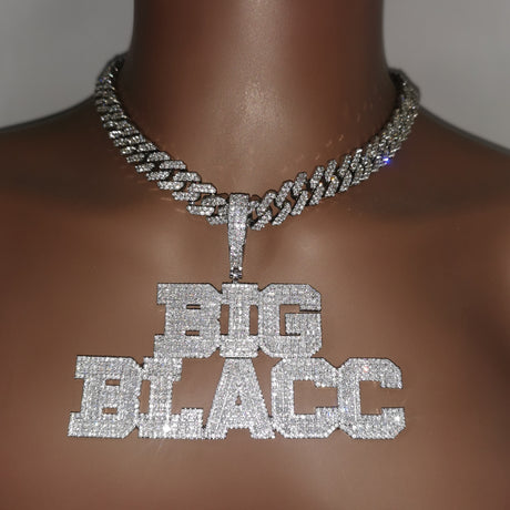 Silver Zirconia Custom Name Necklace Pendant