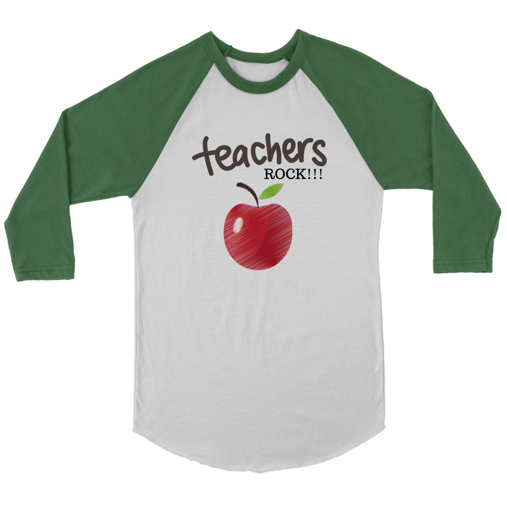 Teachers Rock Women's Long Sleeve -Green | Shop Sassy Chick