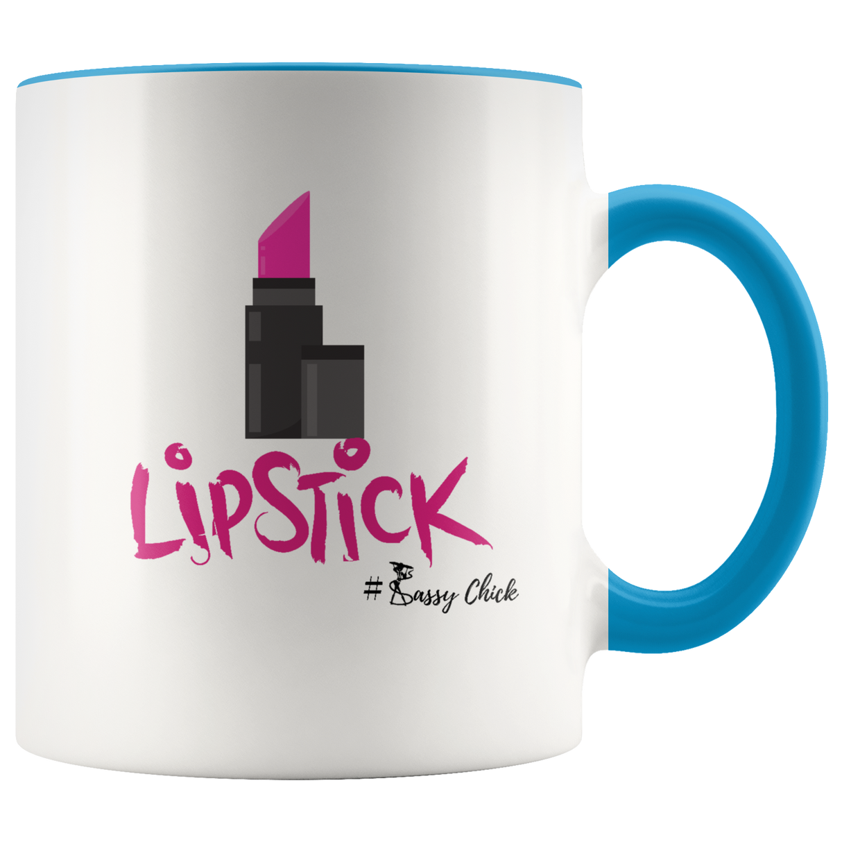 Mug Lipstick Ceramic Accent Mug - Blue | Shop Sassy Chick