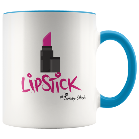 Mug Lipstick Ceramic Accent Mug - Blue | Shop Sassy Chick