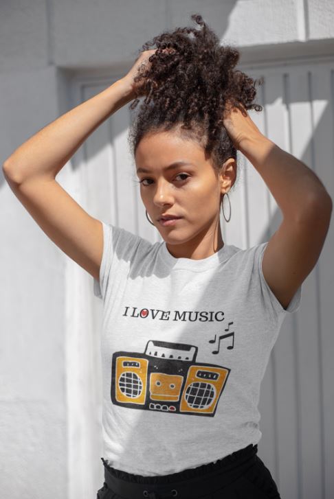 I Love Music T-Shirt - Shop Sassy Chick 
