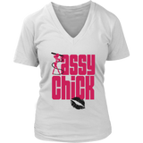 Sassy Chick Women's V-Neck - White | Shop Sassy Chick