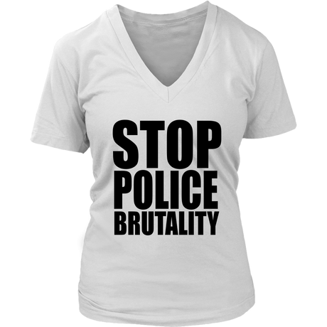 Stop Police Brutality V-Neck - Shop Sassy Chick 