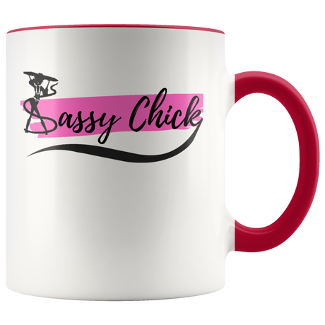 Ceramic White Sassy Chick Mug - Red | Shop Sassy Chick