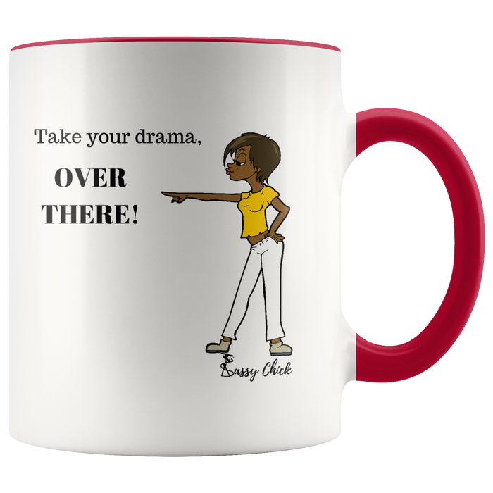Mug Drama Ceramic Accent Mug - Red | Shop Sassy Chick
