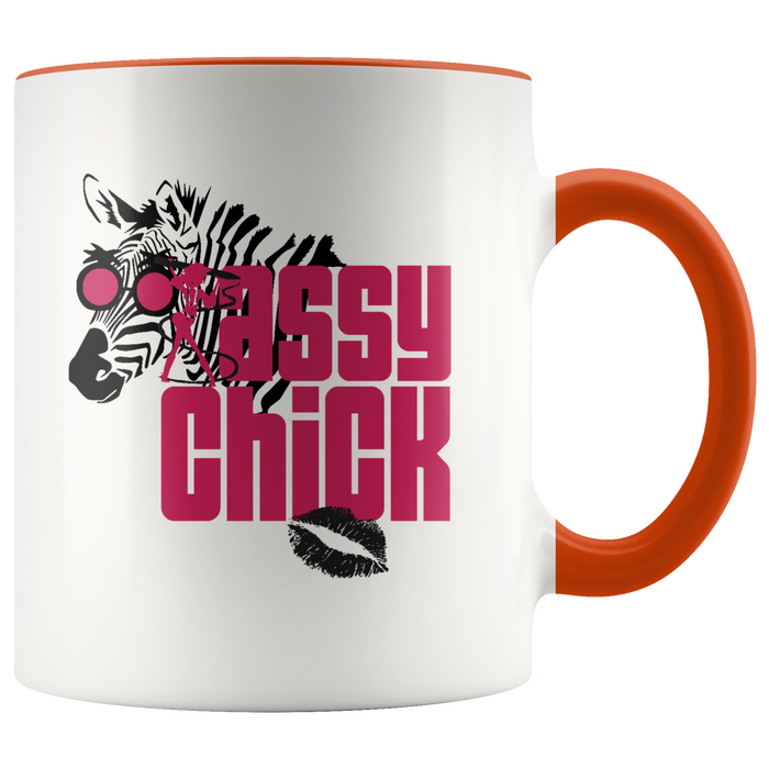 Sassy Chick Zebra Accent Ceramic Coffee Mug - Orange | Shop Sassy Chick