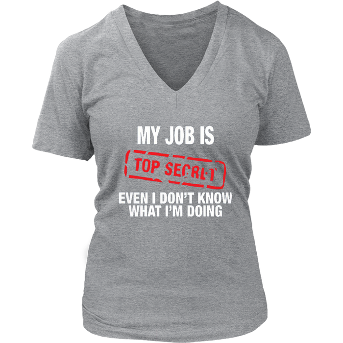 Top Secret V-Neck - Shop Sassy Chick 