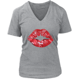 Red Lips V-Neck - Shop Sassy Chick 