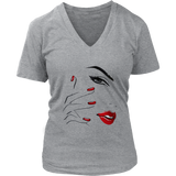 Red Nail Lips V-Neck - Shop Sassy Chick 