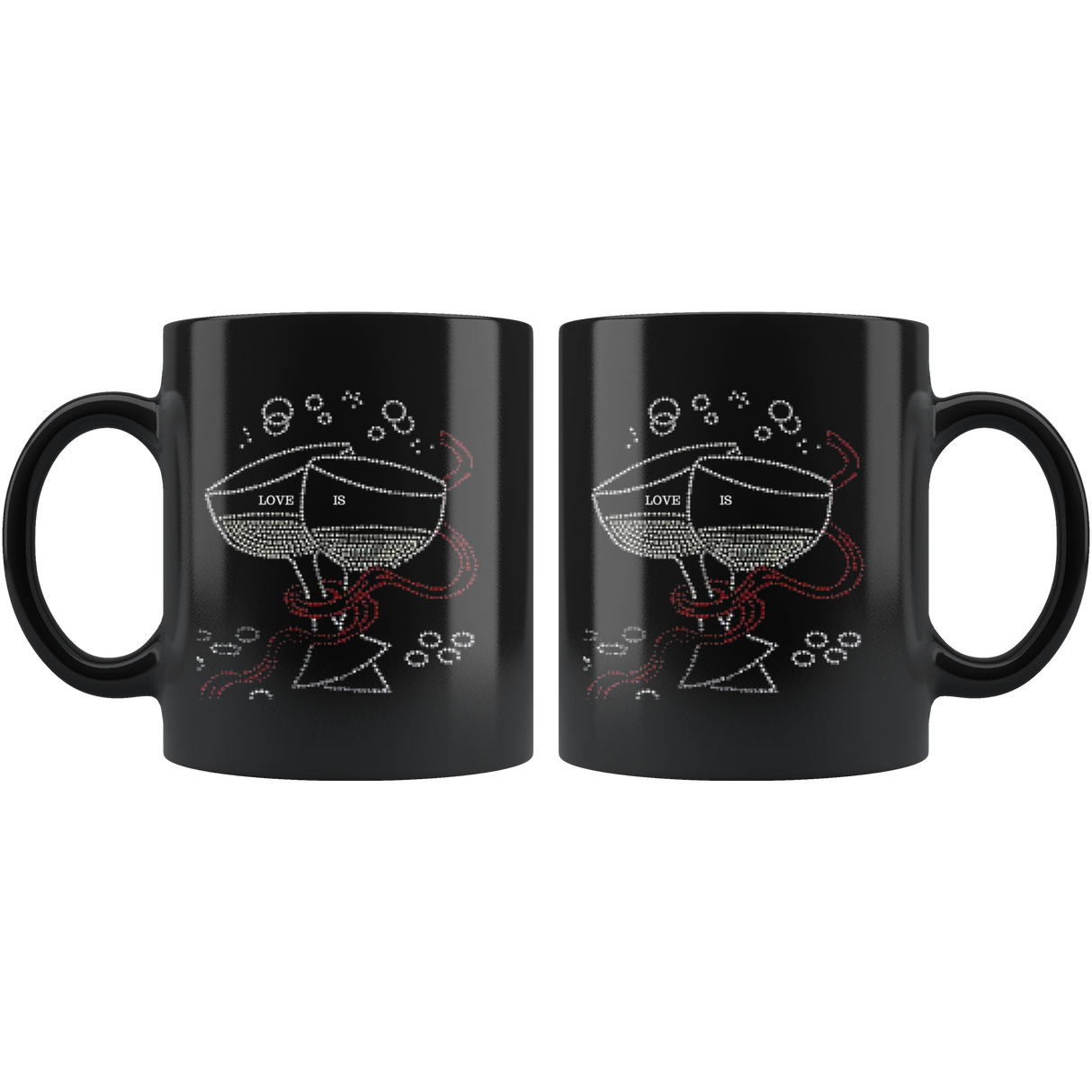 Mug Love Is Ceramic Black Coffee Mug - 3 | Shop Sassy Chick